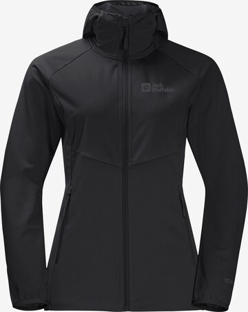 JACK WOLFSKIN Outdoorjas in Zwart: voorkant