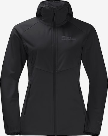 Geacă outdoor de la JACK WOLFSKIN pe negru: față