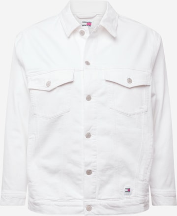 Tommy Jeans CurvePrijelazna jakna - bijela boja: prednji dio