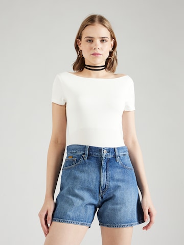 Gina Tricot Футболка в Белый: спереди