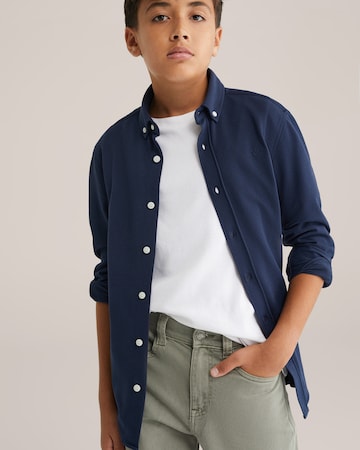 WE Fashion Regular Fit Hemd in Blau