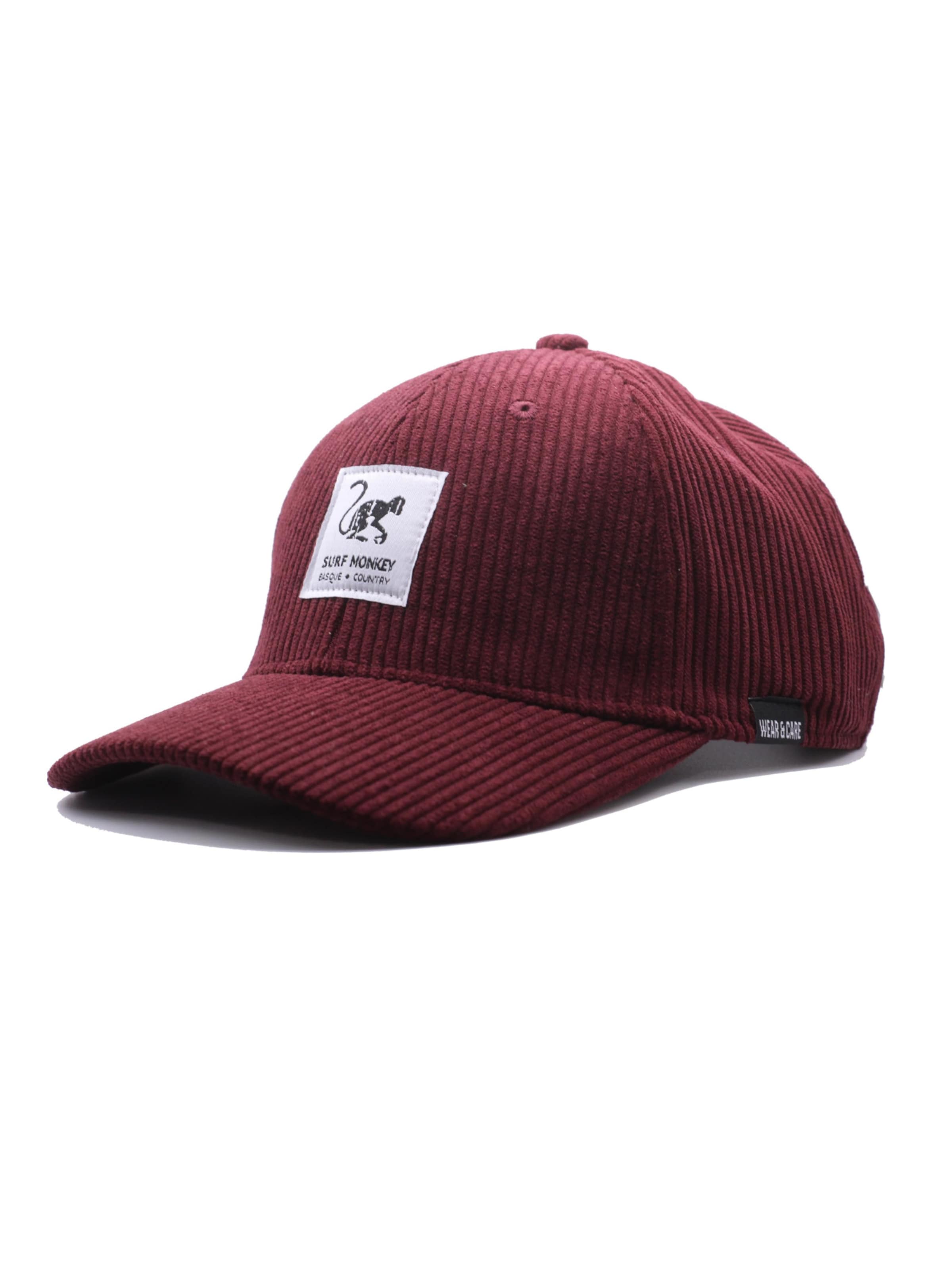 Cappello da baseball sportivo di Surf Monkey in rosso: frontale