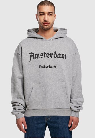 Sweat-shirt 'Amsterdam' Merchcode en gris : devant