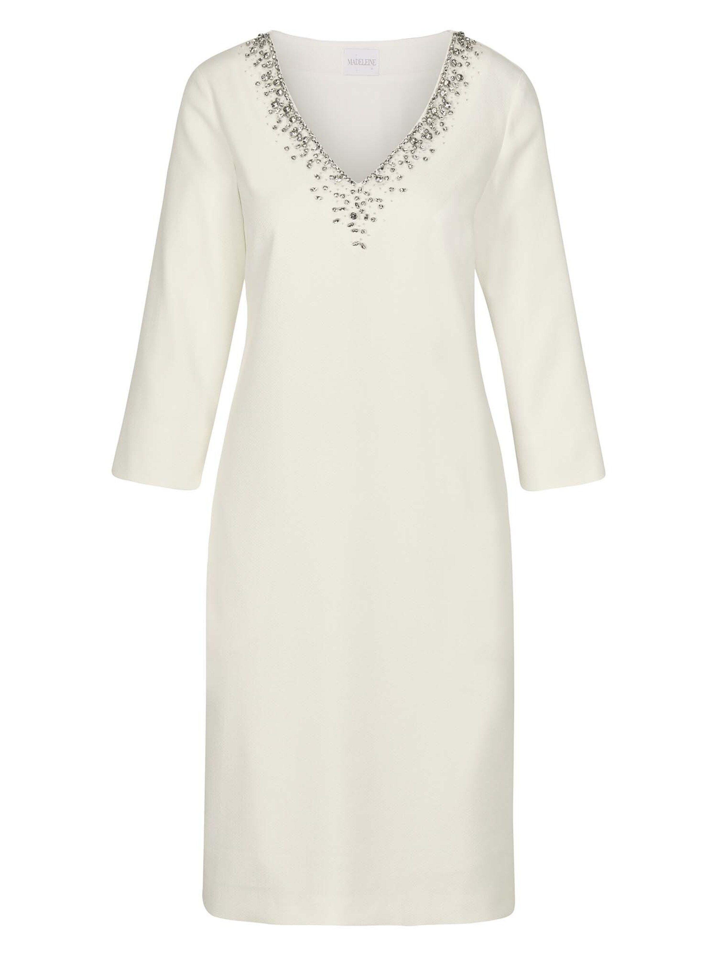 MADELEINE Etuikleid in wollweiß, Produktansicht