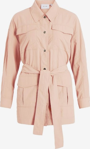 VILA Between-season jacket 'POCKY' in Pink: front