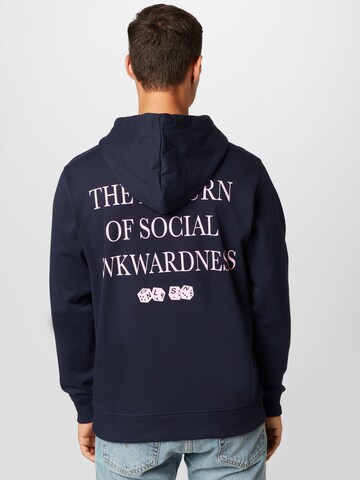 Only & Sons Sweatshirt 'AWKWARD' in Blue