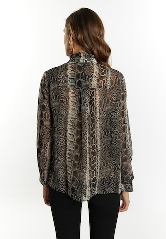 Camicia da donna di faina in marrone