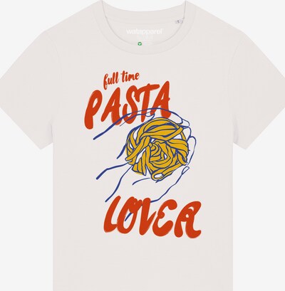 Watapparel T-Shirt 'Pasta Lover' in XXL in dunkelblau / dunkelgelb / rot / weiß, Produktansicht