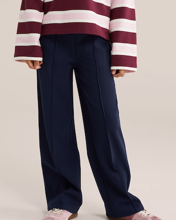 WE Fashion Regular Hose in Blau