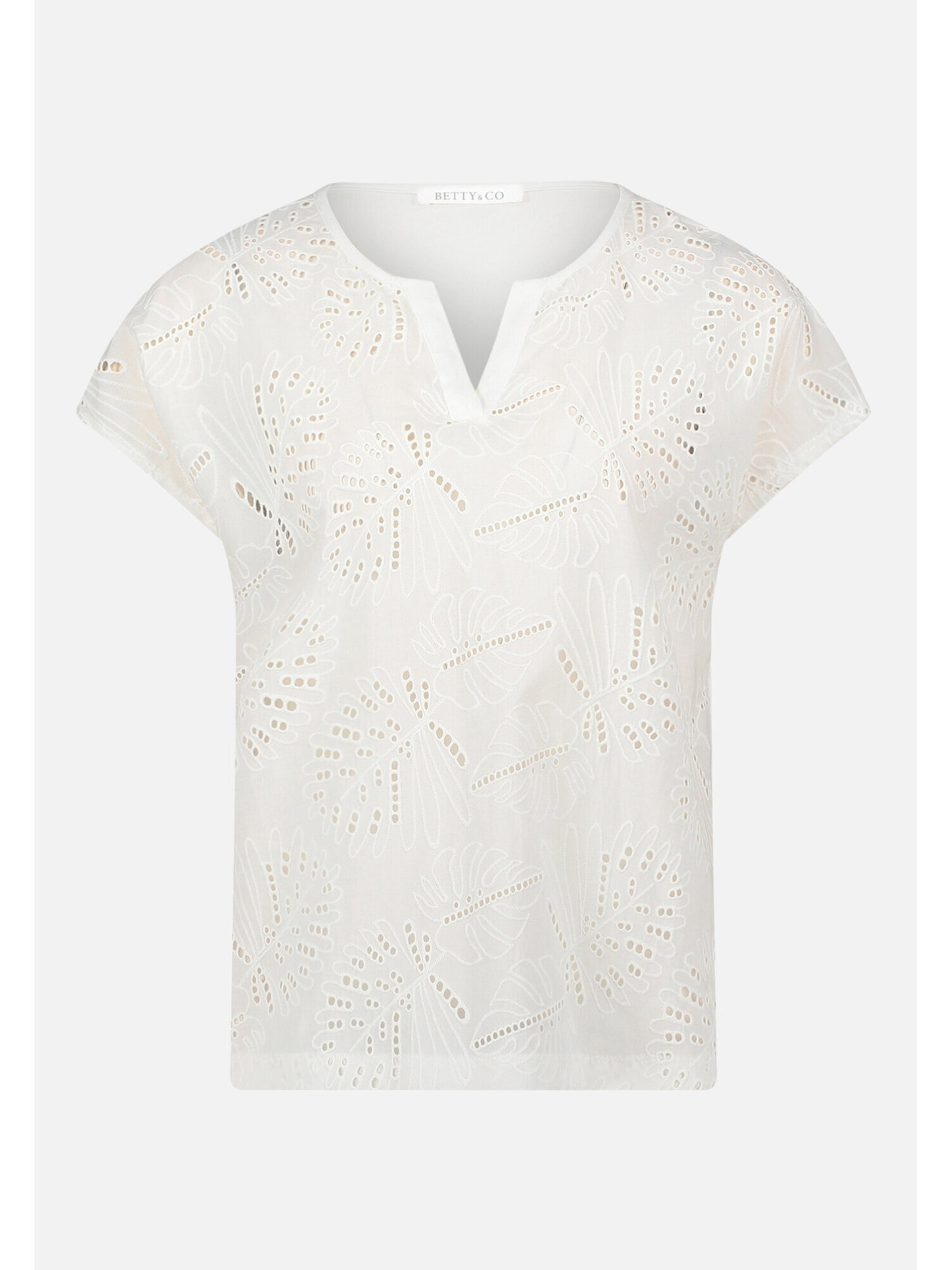 Betty & Co Casual-Shirt mit V-Ausschnitt in S in creme, Produktansicht
