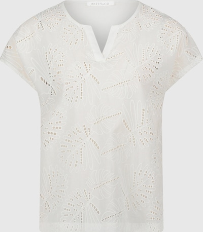 Betty & Co Casual-Shirt mit V-Ausschnitt in S in creme, Produktansicht