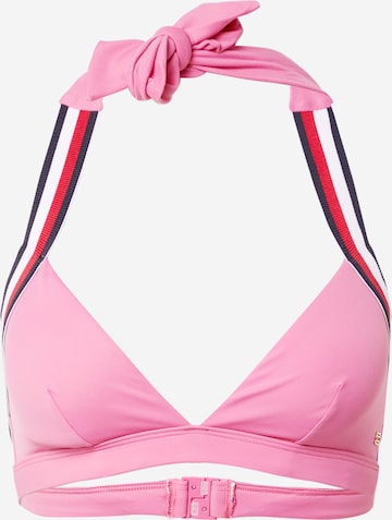 Tommy Hilfiger Underwear Треугольник Верх бикини в Ярко-розовый: спереди