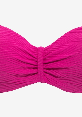 SUNSEEKER Bandeau Bikini Top in Pink