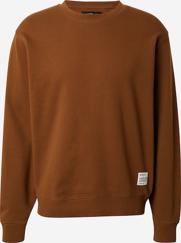 REPLAY Sweatshirt in Bruin: voorkant