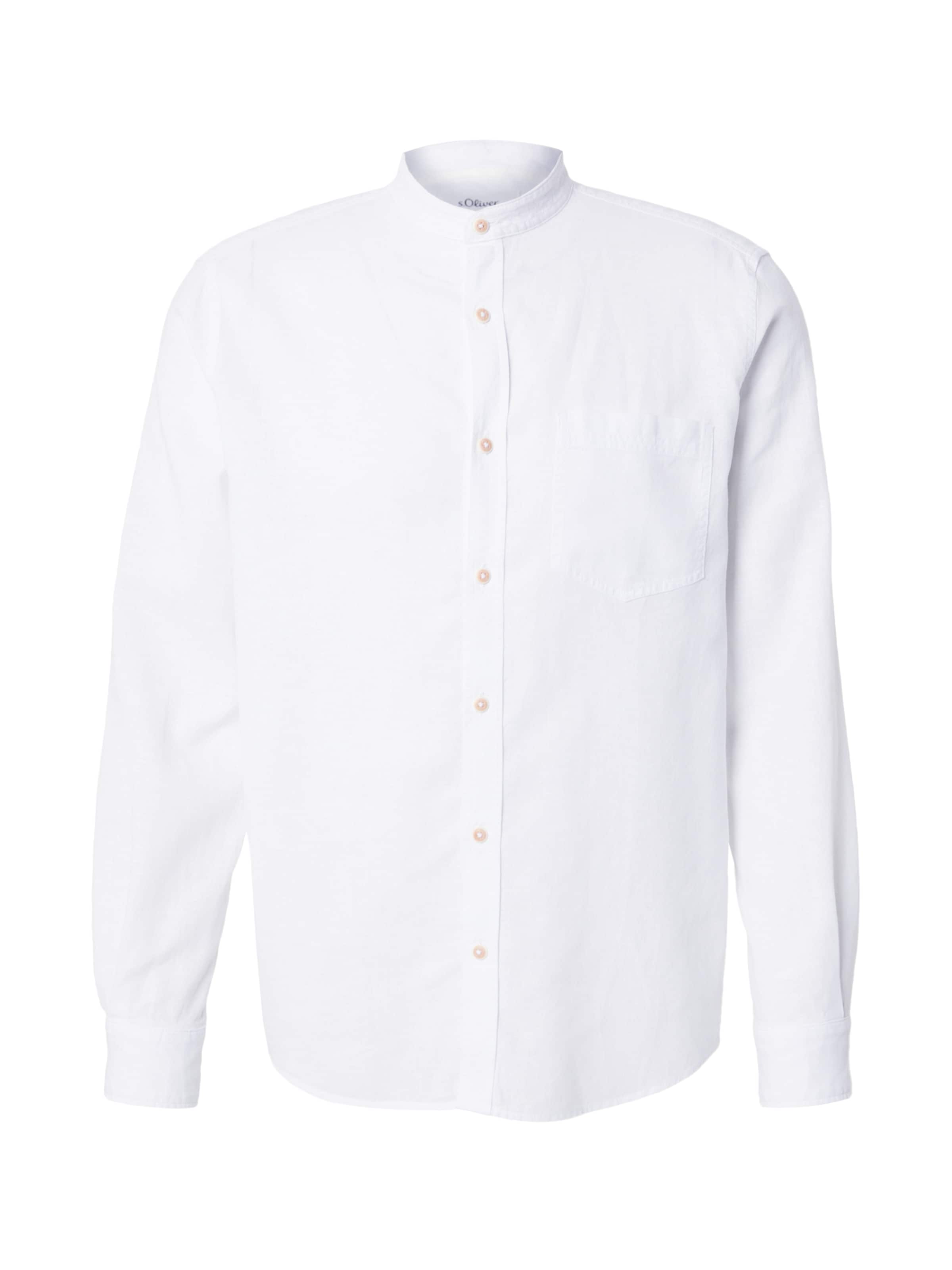 s.Oliver Regular fit Πουκάμισο σε λευκό: μπροστά
