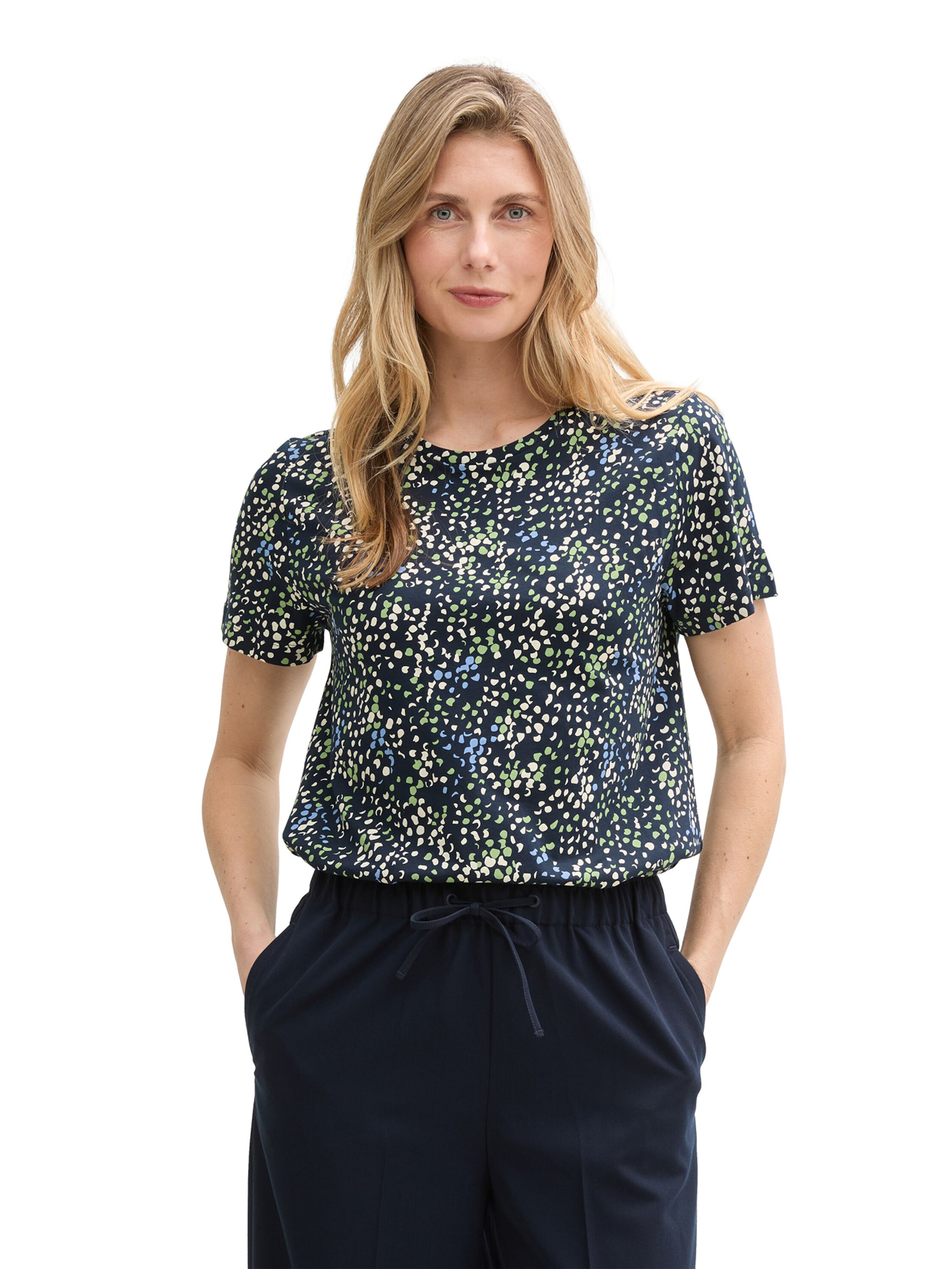 Tricou de la TOM TAILOR pe albastru: față