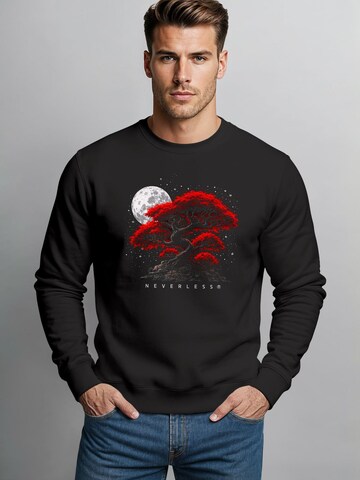 Neverless Sweatshirt 'Bonsai Tree' in Black