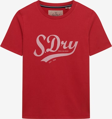 T-shirt 'Varsity' Superdry & Co en rouge : devant