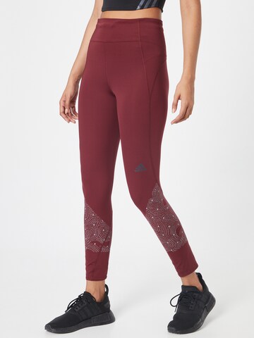 ADIDAS PERFORMANCE Leggings in Rot: front