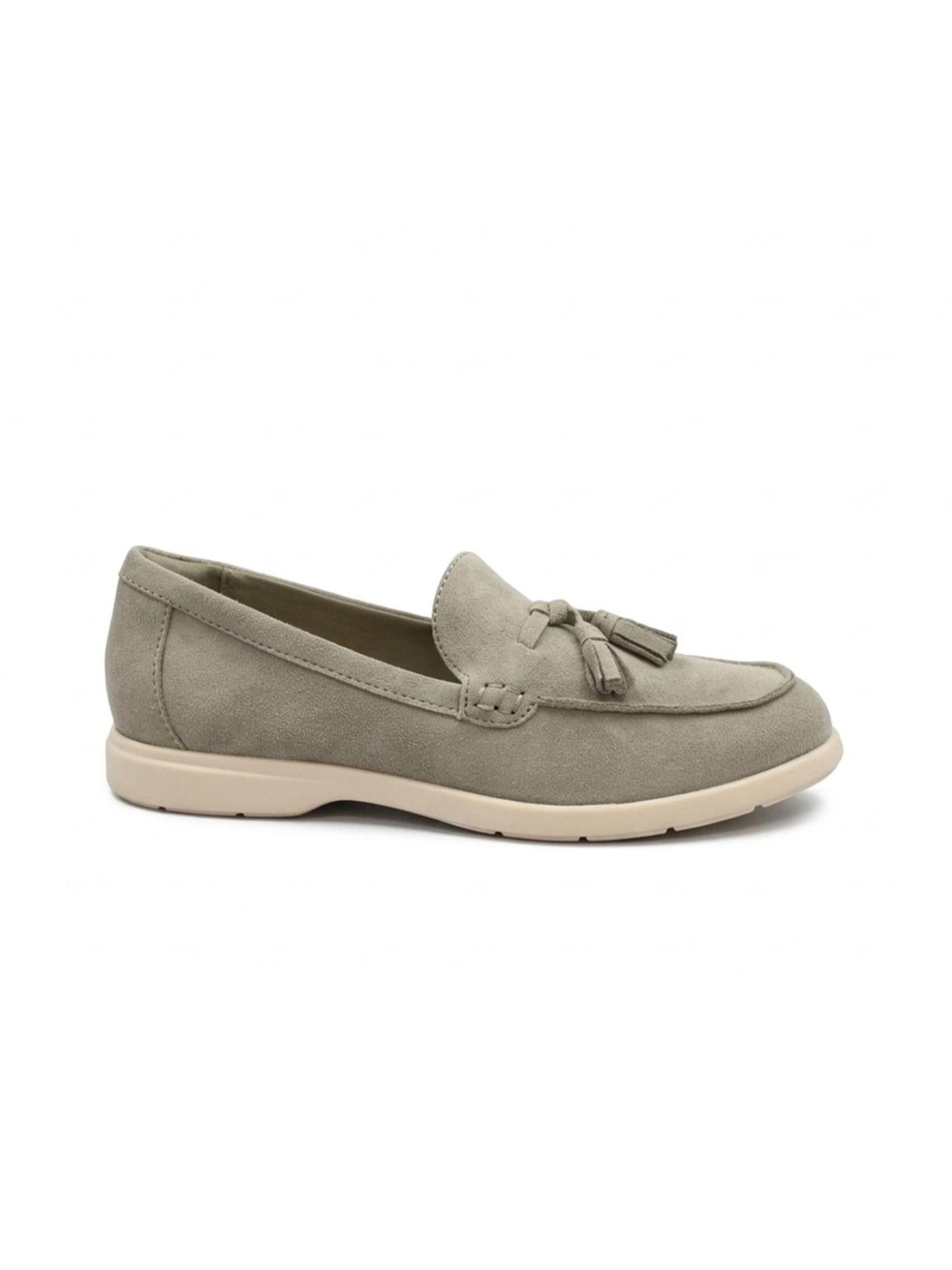 Mocassino 'CLARKS NARINI EDGE stone suede grigio scarpe donna mocassino nappine' di CLARKS in grigio: frontale
