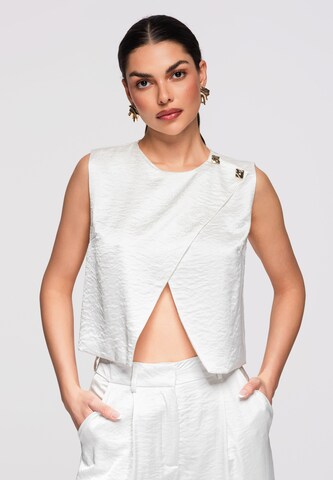 Ombre Top in Wit