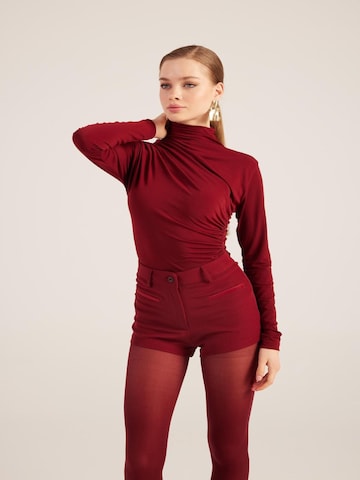 HOLLY LOLLY Slimfit Chino kalhoty – červená
