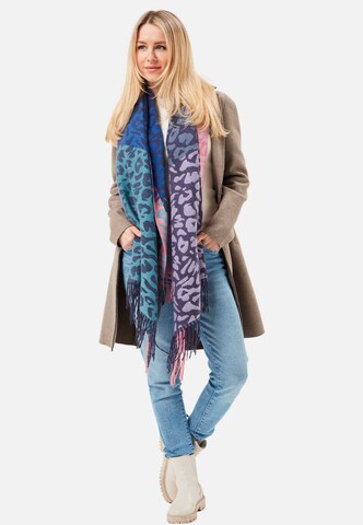 SAMAYA Superweicher und Webschal 'Garoa' in Mischfarben: Vorderseite