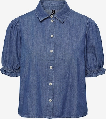 PIECES Blouse 'HOPE' in Blauw: voorkant