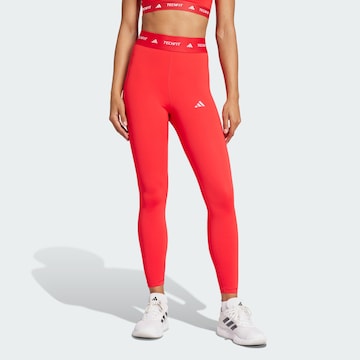 ADIDAS PERFORMANCE Skinny Sports trousers in Red: front