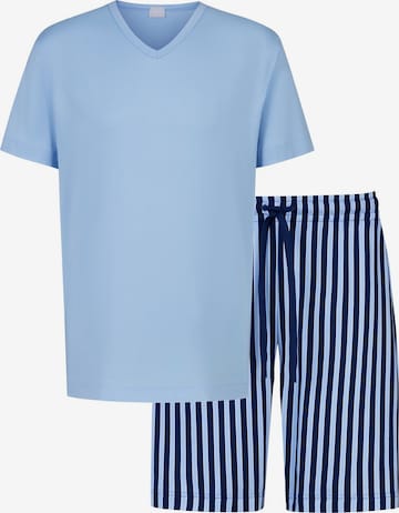 Mey Pajama short 'Graphic Stripes' in Blue: front