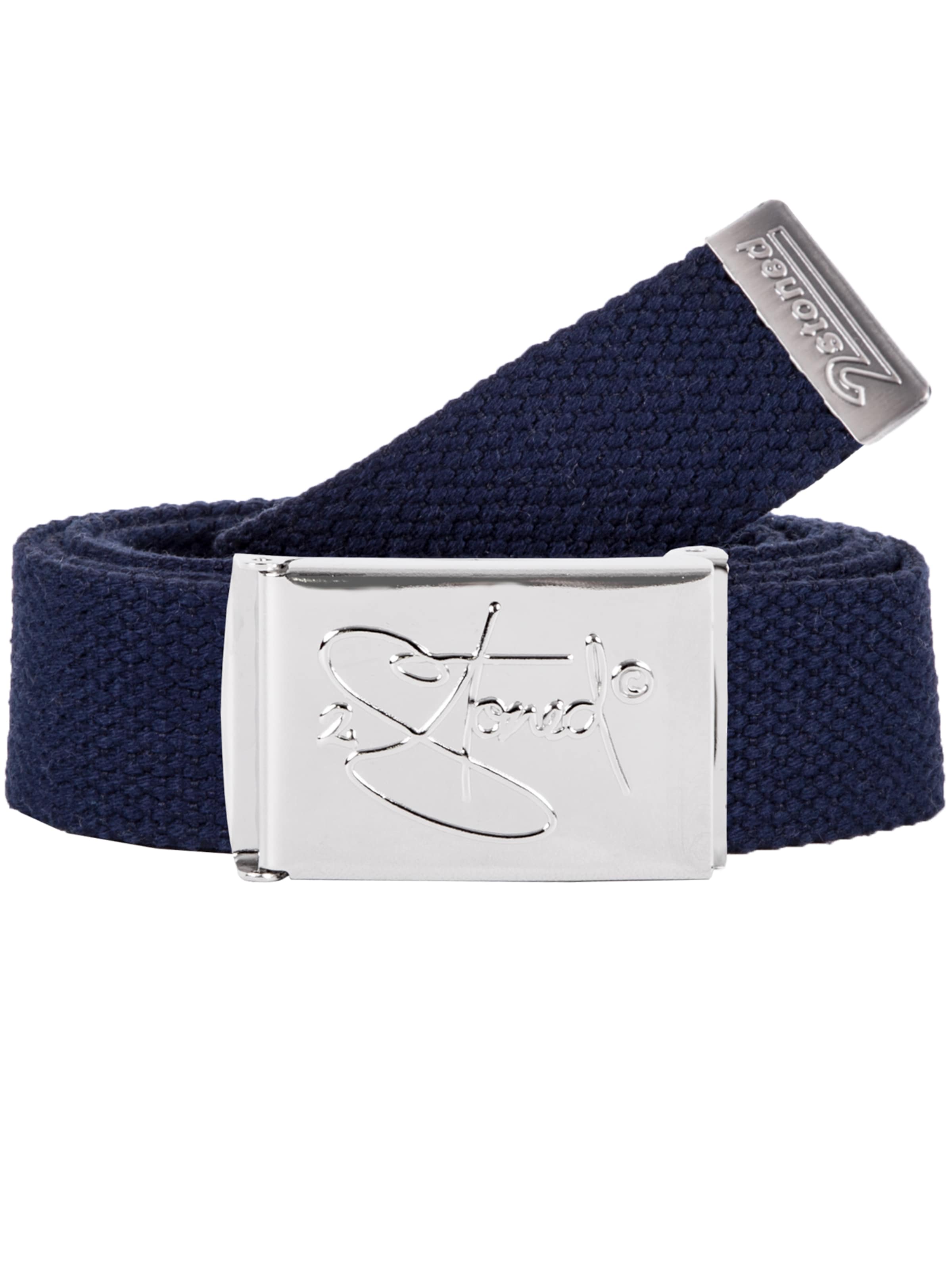 2Stoned Belt 'Small Chrom' in Blue: front