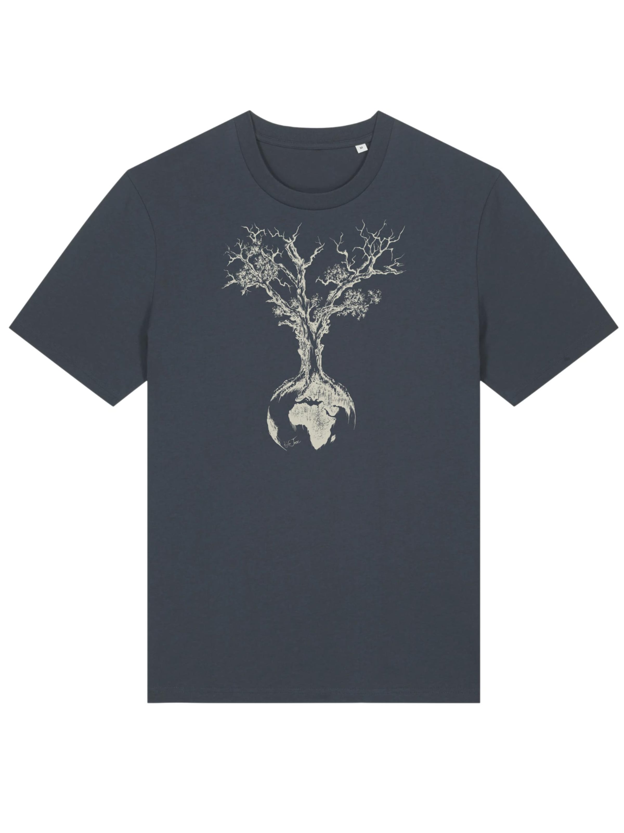 Life-Tree Shirt 'Weltenbaum' in Grey: front