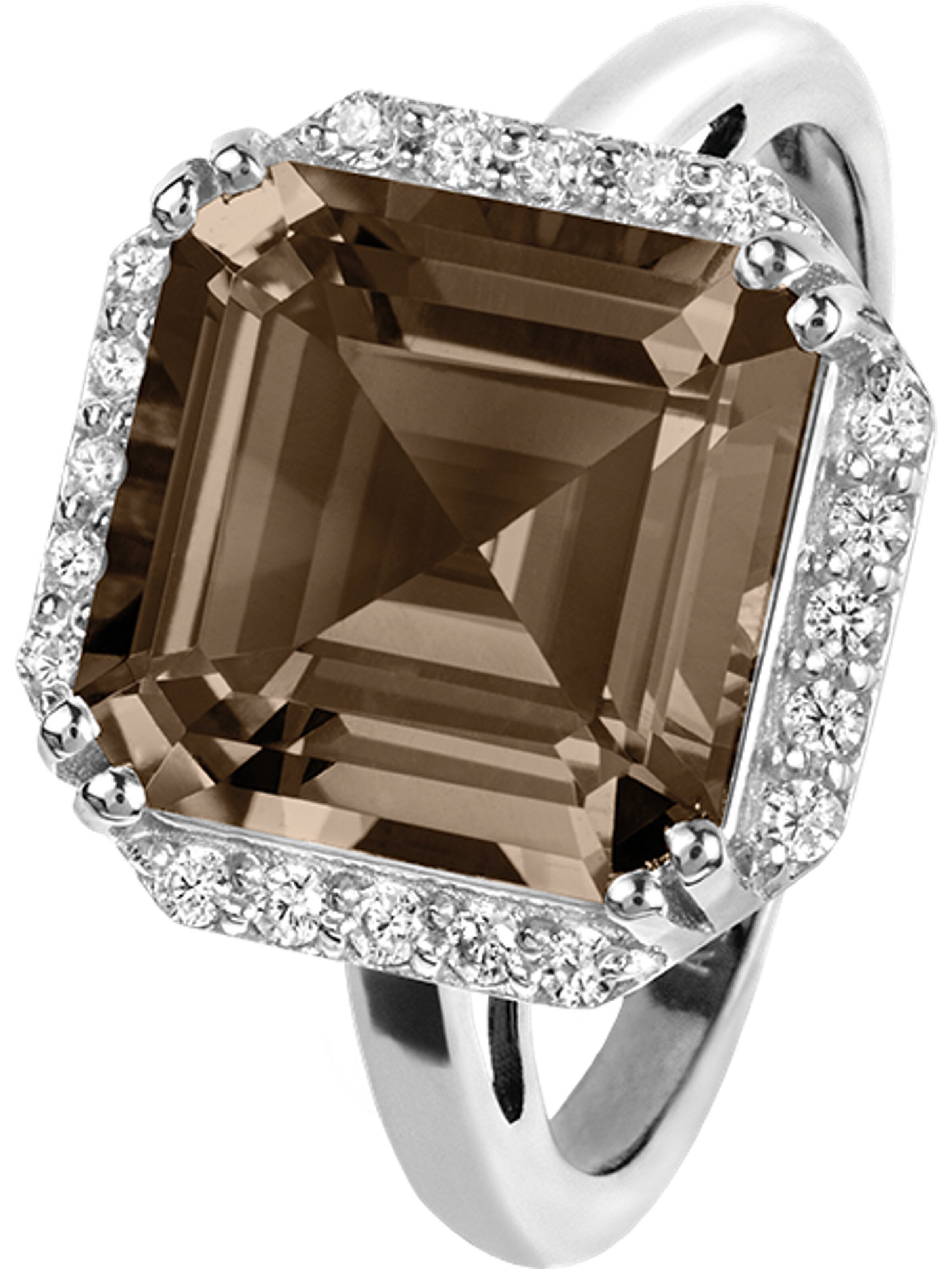 Jacques Lemans Ring in Braun: Vorderseite