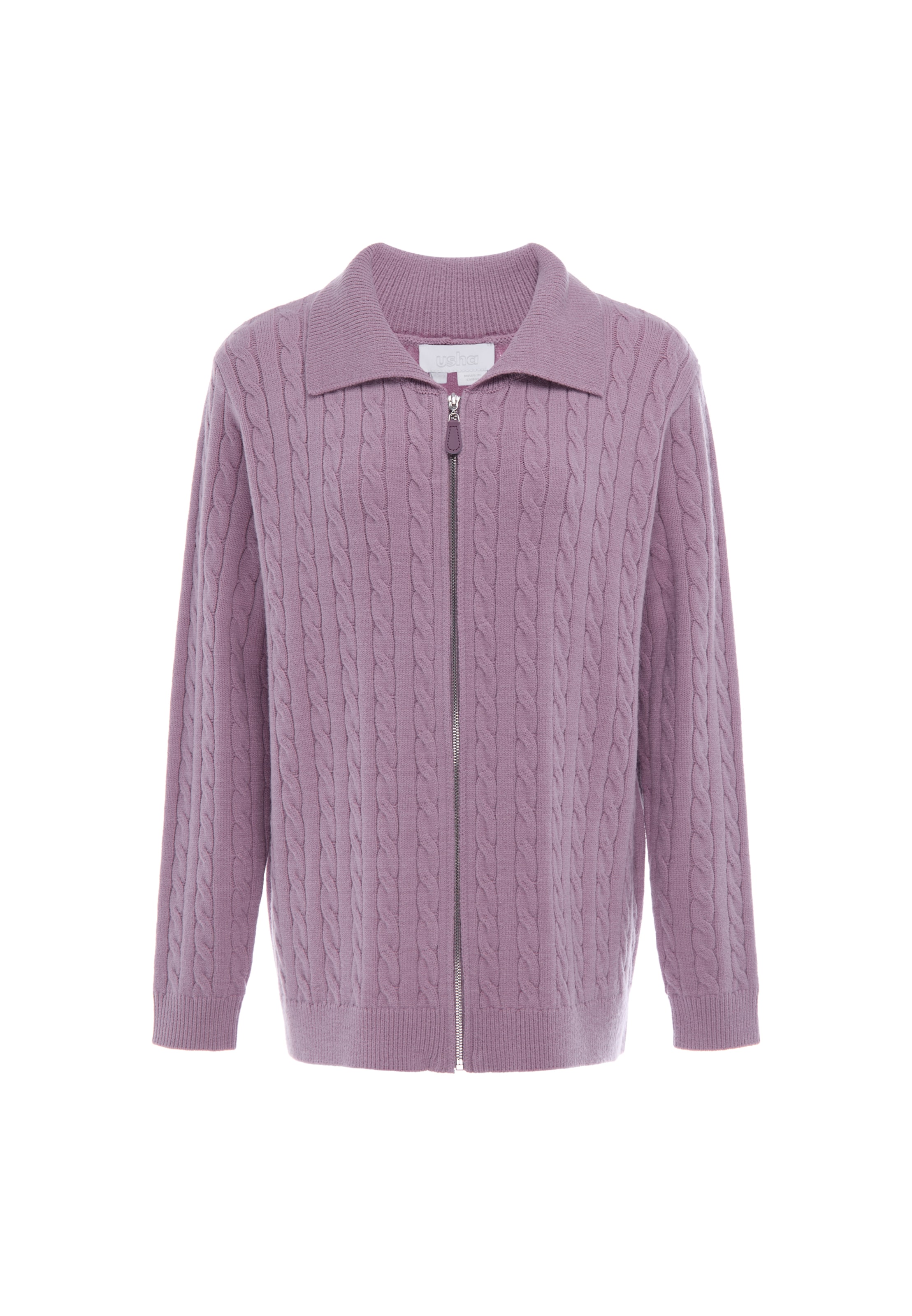 usha WHITE LABEL - Casaco de malha 'Minimalistic' em rosa: frente
