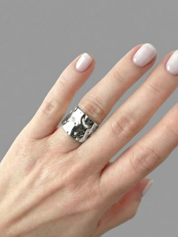 Kamiko Ring 'NAXOS' in Zilver: voorkant