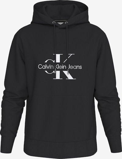 Calvin Klein Jeans Μπλούζα φούτερ σε μαύρο / λευκό, Άποψη προϊόντος