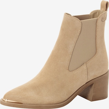 Chelsea Boots Tamaris en beige : devant