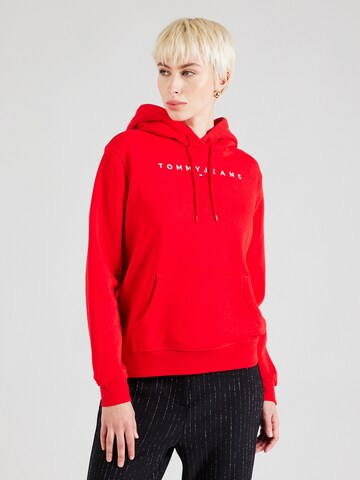 Tommy JeansSweater majica - crvena boja: prednji dio
