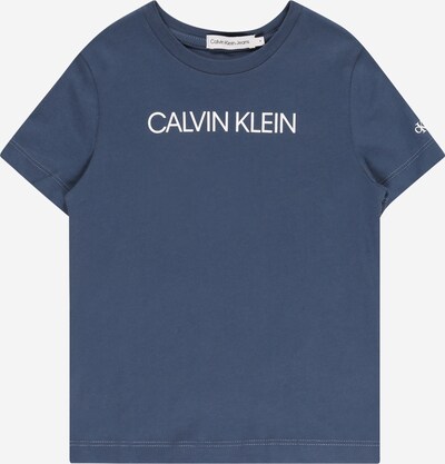 Tricou Calvin Klein Jeans pe albastru / alb, Vizualizare produs