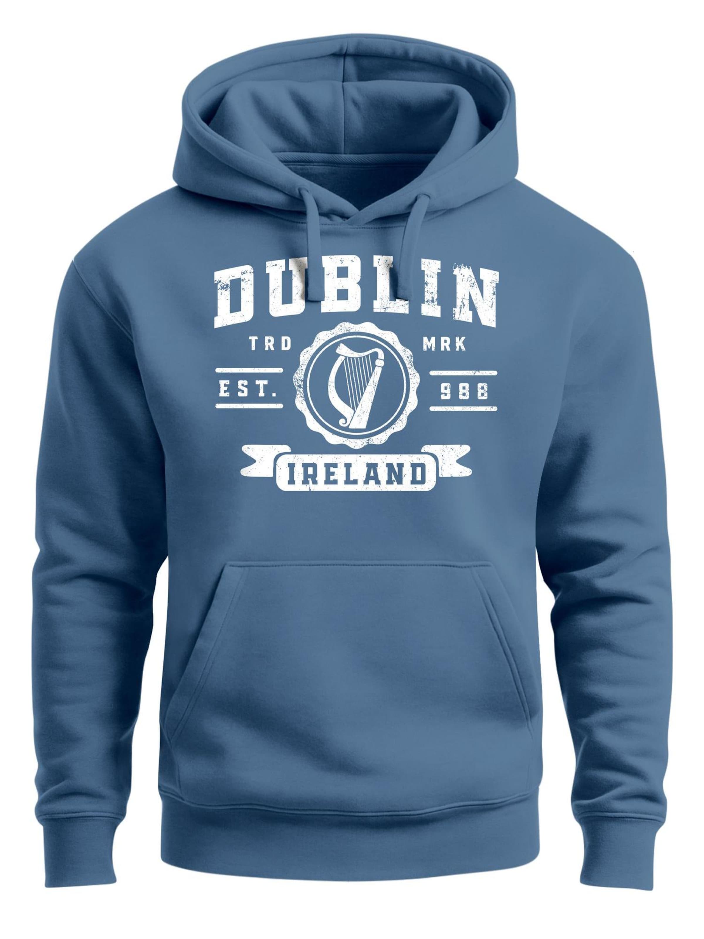 Neverless Sweatshirt 'Dublin Irish' in Blue: front