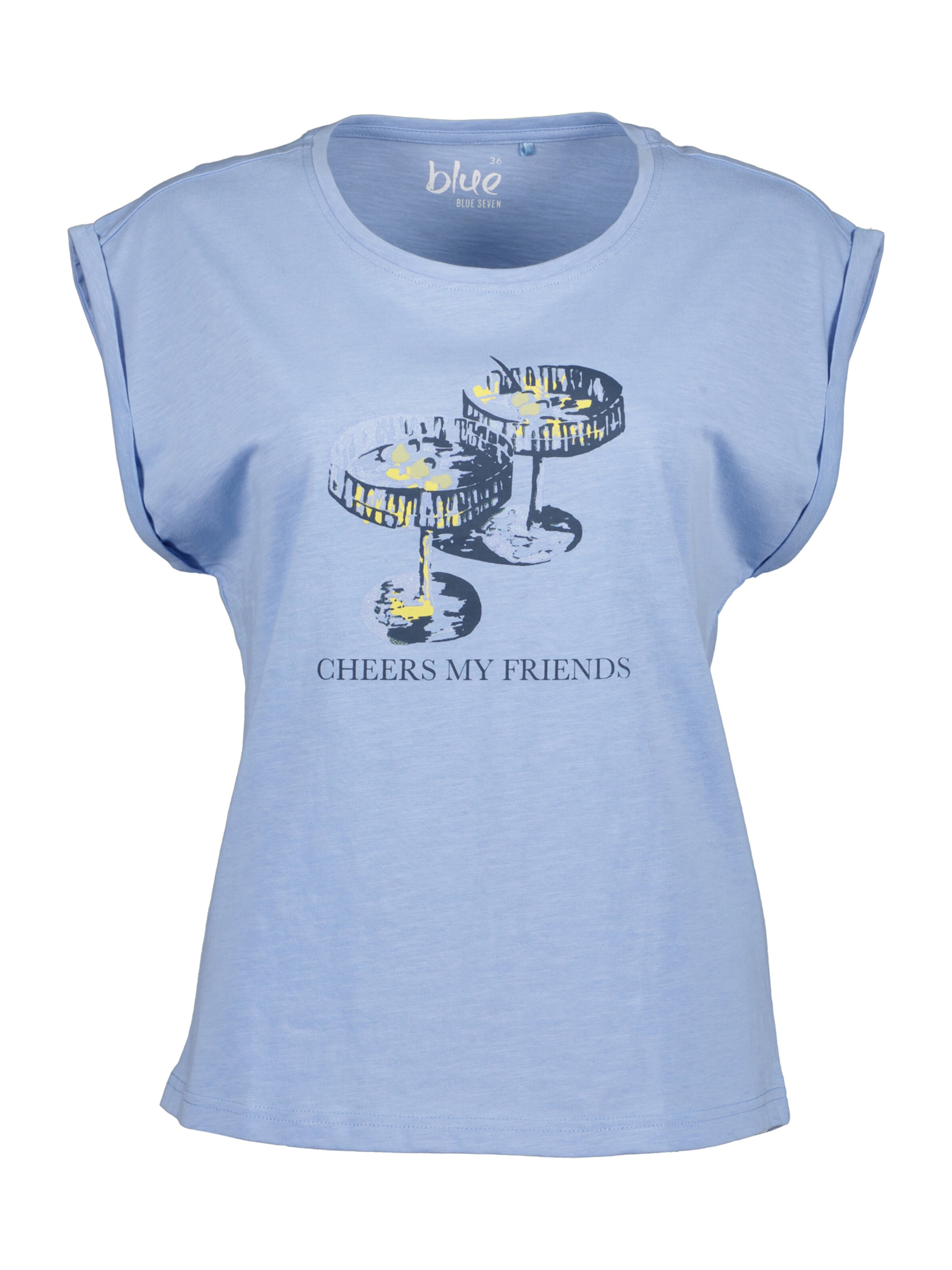 BLUE SEVEN T-Shirt in Blau: Vorderseite