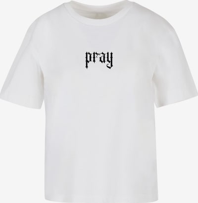 Miss Tee T-Shirt 'Praying Hands' in XXXL in grau / schwarz / weiß, Produktansicht