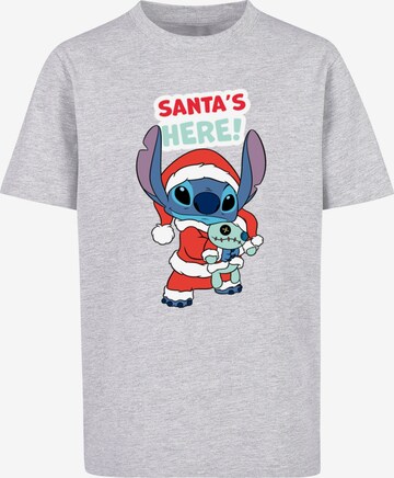 Maglietta 'Lilo And Stitch - Santa Is Here' di ABSOLUTE CULT in grigio: frontale