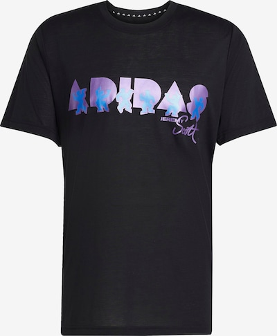 Sportiniai marškinėliai 'Adidas x Jeremy Scott' iš ADIDAS SPORTSWEAR, spalva – neoninė mėlyna / neoninė violetinė / juoda, Prekių apžvalga