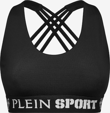 Bustino Reggiseno sportivo di Plein Sport in nero: frontale