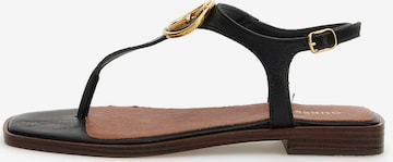 GUESS T-Bar Sandals 'Miry' in Black: front