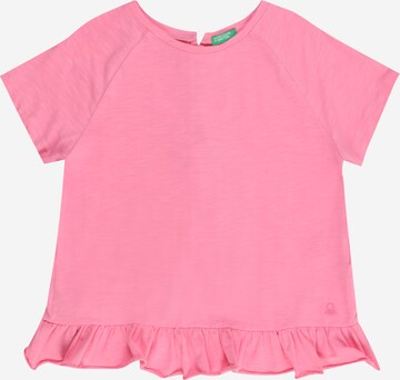 T-Shirt UNITED COLORS OF BENETTON en rose : devant