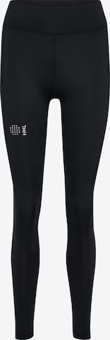 Skinny Pantalon de sport 'Court Poly' Hummel en noir : devant