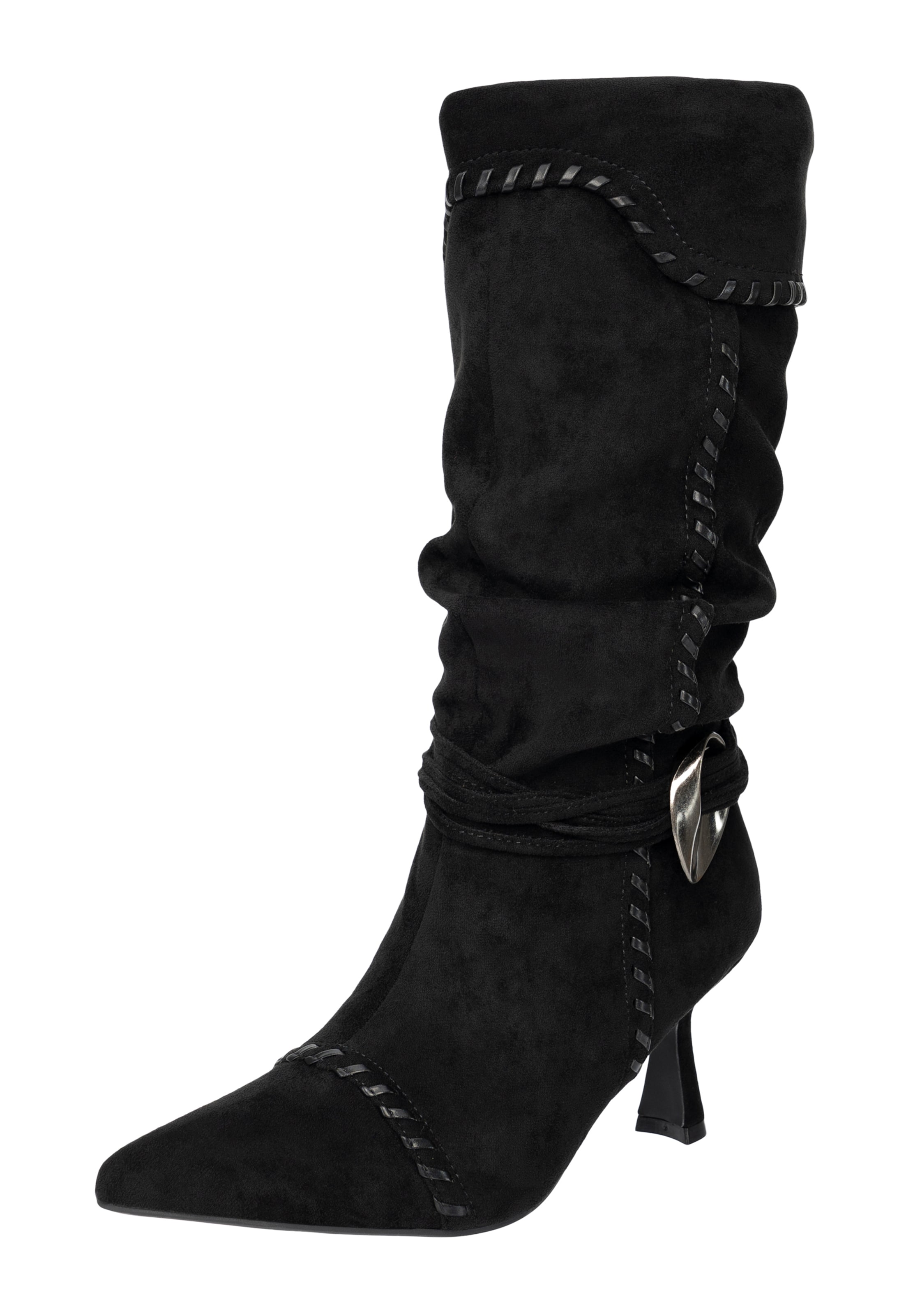Salinyang Cowboy boot in Black: front