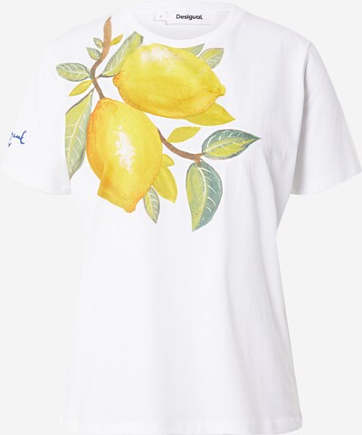 Tricou 'LEMONS' Desigual pe galben / verde / alb, Vizualizare produs